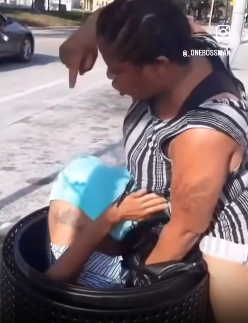 She got put in da garbage 